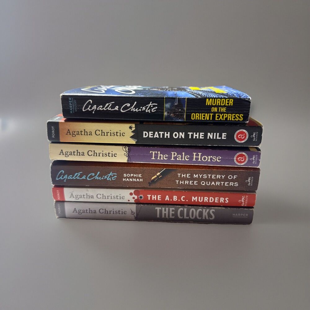 Agatha Christie Murder Mystery Paperback Novels  Lot Of 6